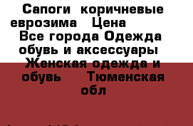 Сапоги ,коричневые еврозима › Цена ­ 1 000 - Все города Одежда, обувь и аксессуары » Женская одежда и обувь   . Тюменская обл.